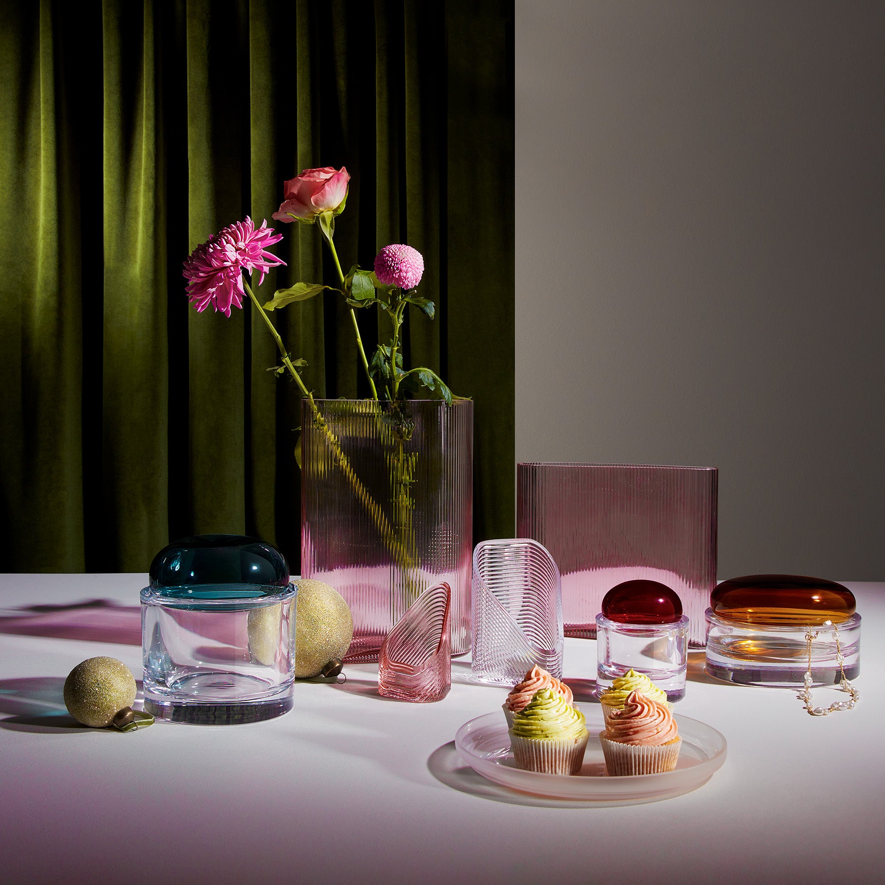 Mist Vase Tall Dusty Rose