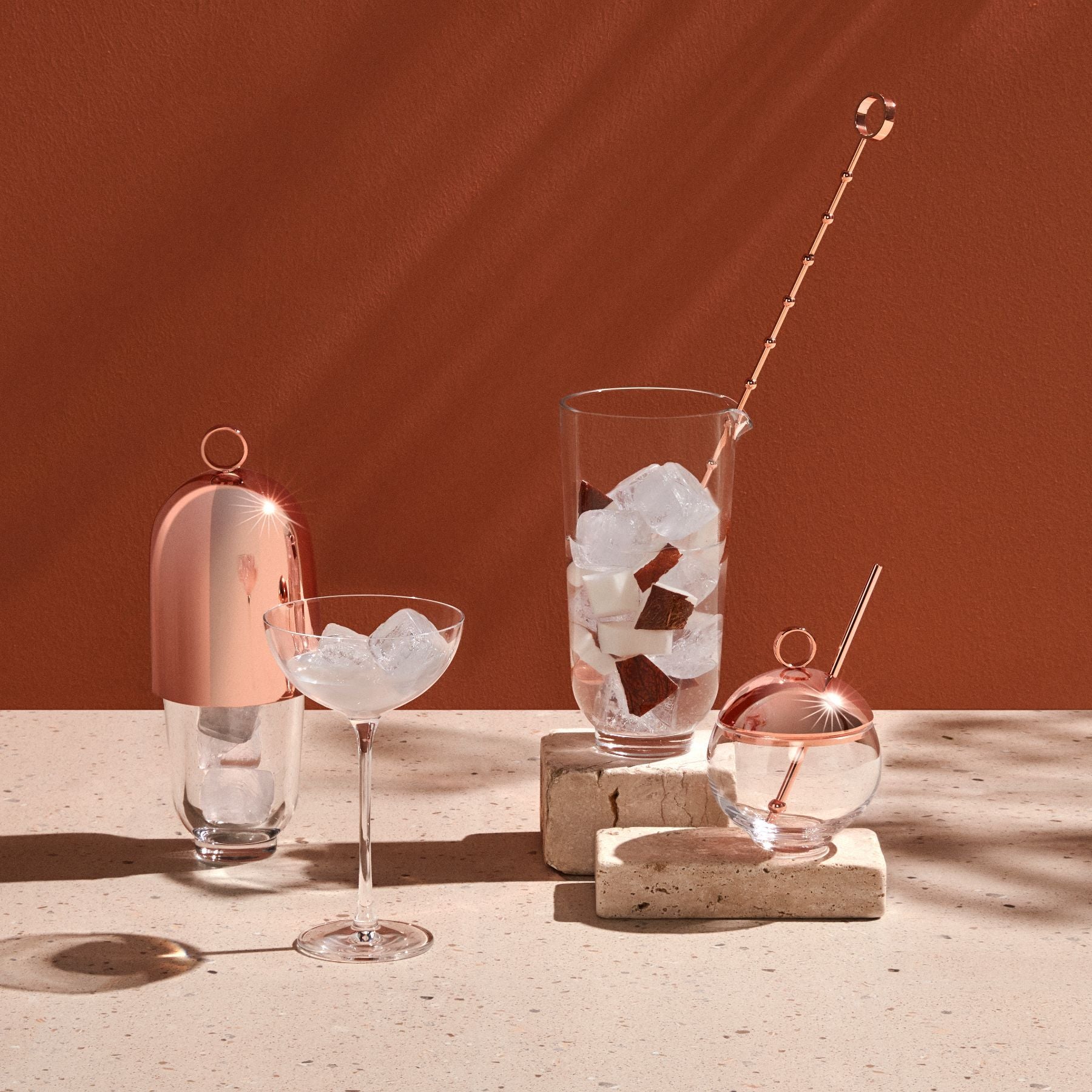 Hepburn Mixing Glass with Metal Stirrer