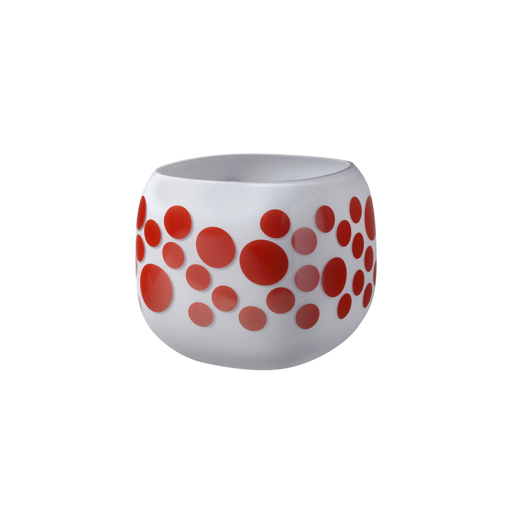 Mono Box Vase Iris Apfel Red Dotted