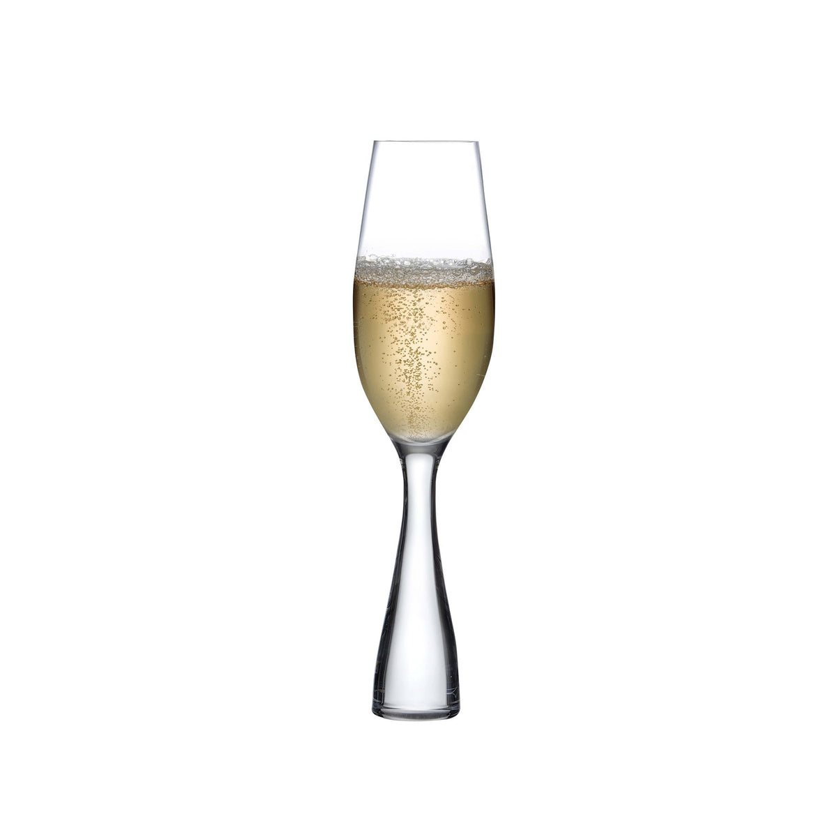 Nude Glass dimple Champagne Glass, Set of 2 - Clear