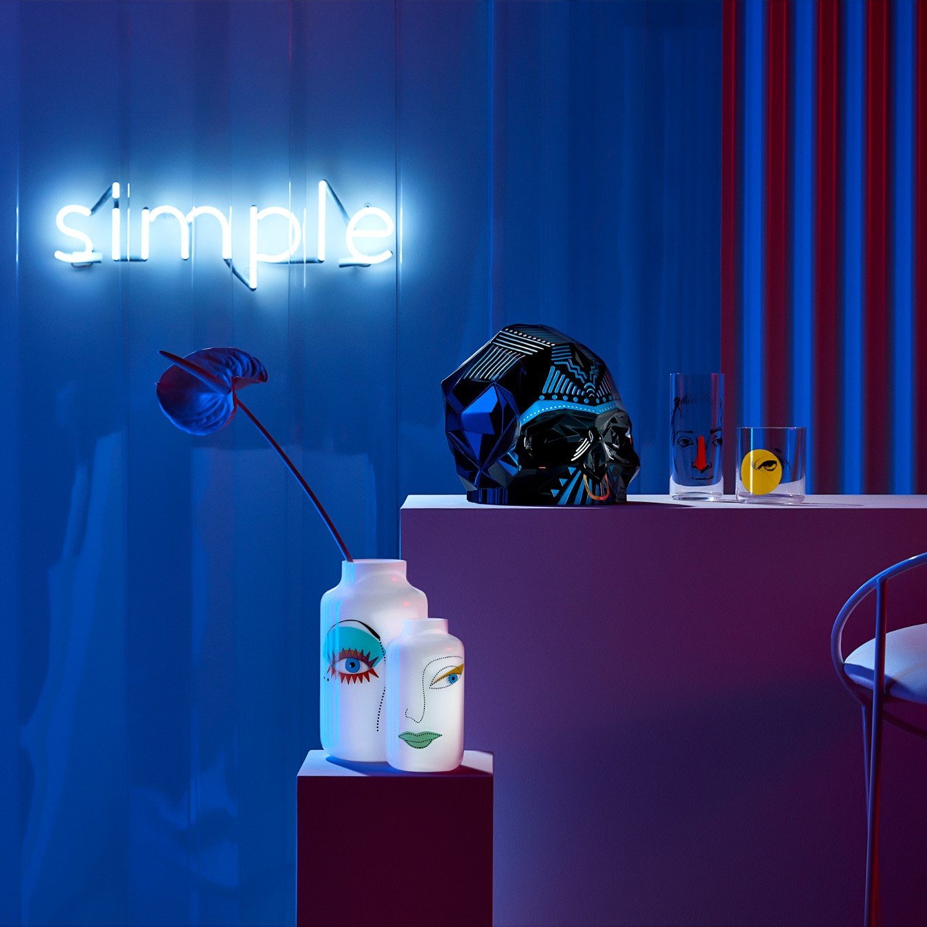 Memento Mori Rock & Pop Faceted Skull Large by Umut Karaman