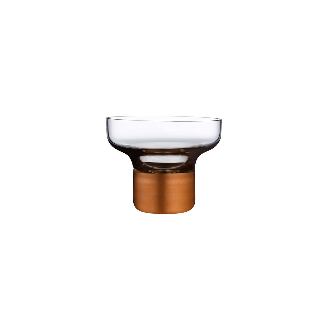 Contour Bowl High Foot with Clear Top and Copper Base