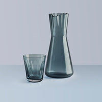 NUDE Lady Carafe and tumbler in steel blue leadfree crystal