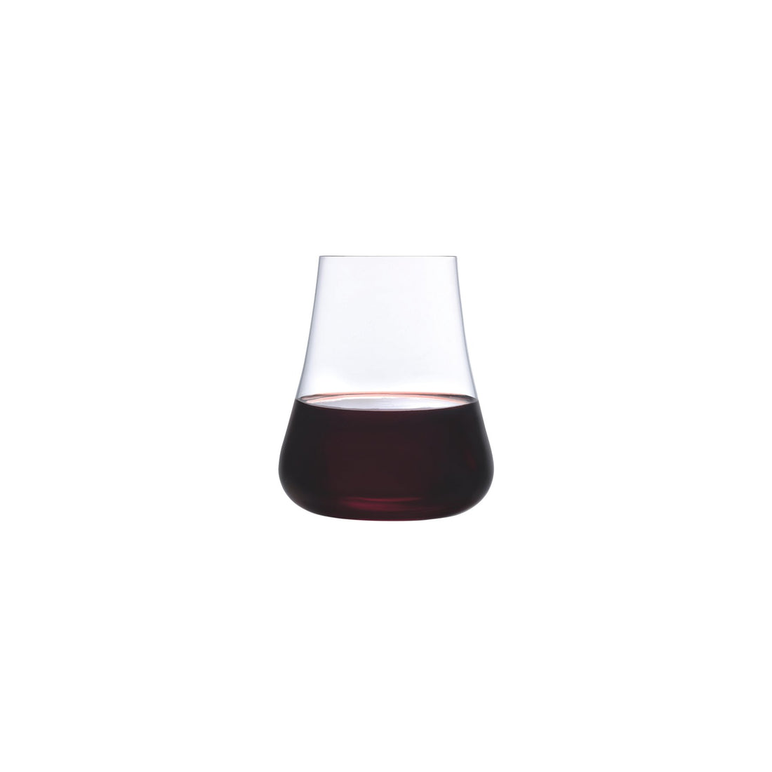 NUDE Stem Zero Volcano glass with red wine