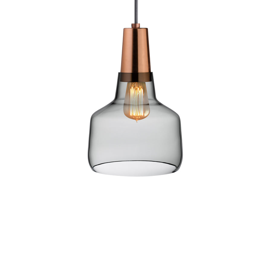 Mono Lamp Smoke with Copper Socket Small