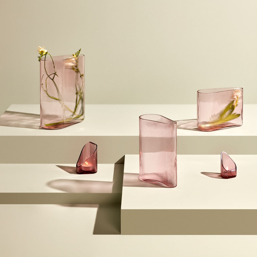 Mist Vase Tall Dusty Rose