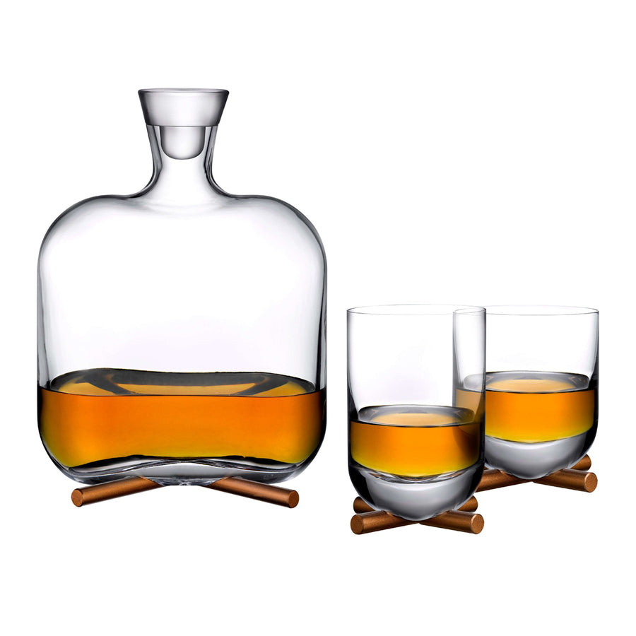 Camp Whisky DOF Glass With Brass Base