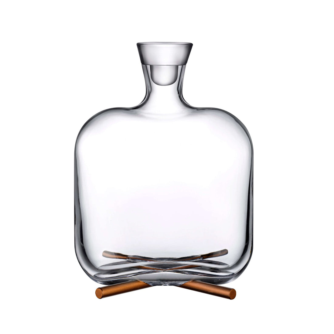 Camp Whisky Bottle With Brass Base