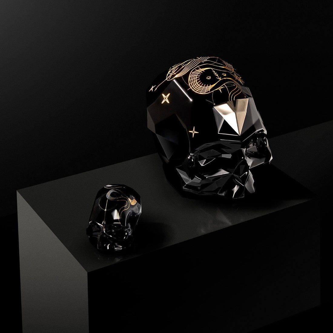 Memento Mori Rock & Pop Faceted Skull Small by Erensu Ekmekçiler